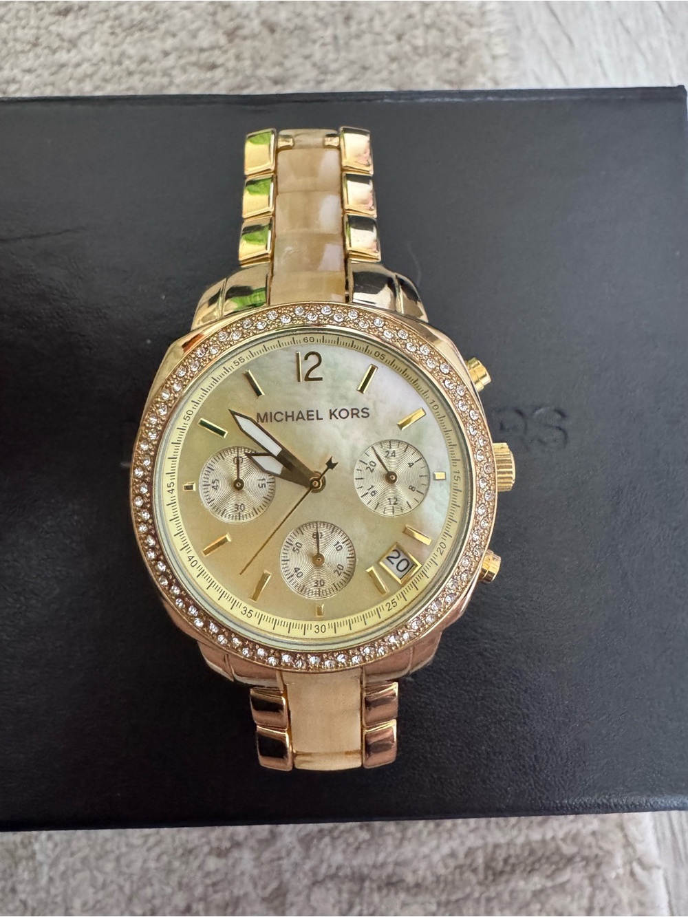 Michael Kors Gold-Tone Crystal Accent Women's Watch